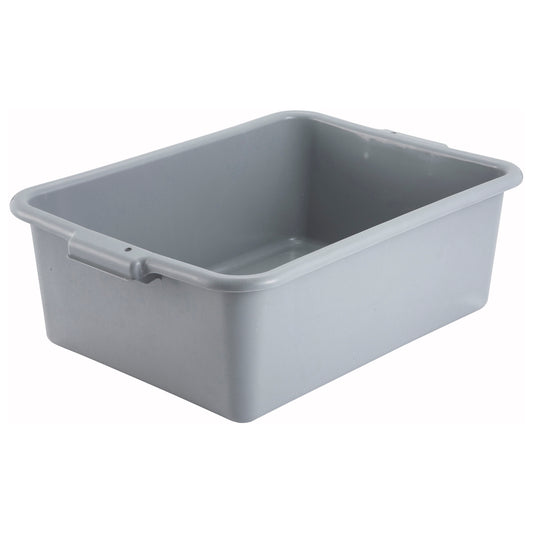 Standard Weight Polypropylene Dish Box, 7" Depth - Gray