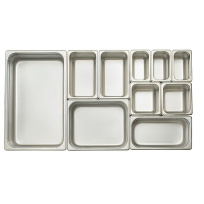 SPJM-202 - Anti-Jam Steam Pan, 24 Gauge Stainless Steel - Half, 2-1/2"