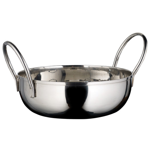 Kady Bowl with Welded Handles, Stainless Steel, 1.5" H - 5"