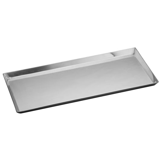 Stainless Steel Long Serving Tray, 14-1/8"L - 7-1/2"