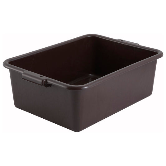 Standard Weight Polypropylene Dish Box, 7" Depth - Brown
