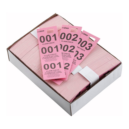 Coat Check Tickets, Pink, 500pcs/box