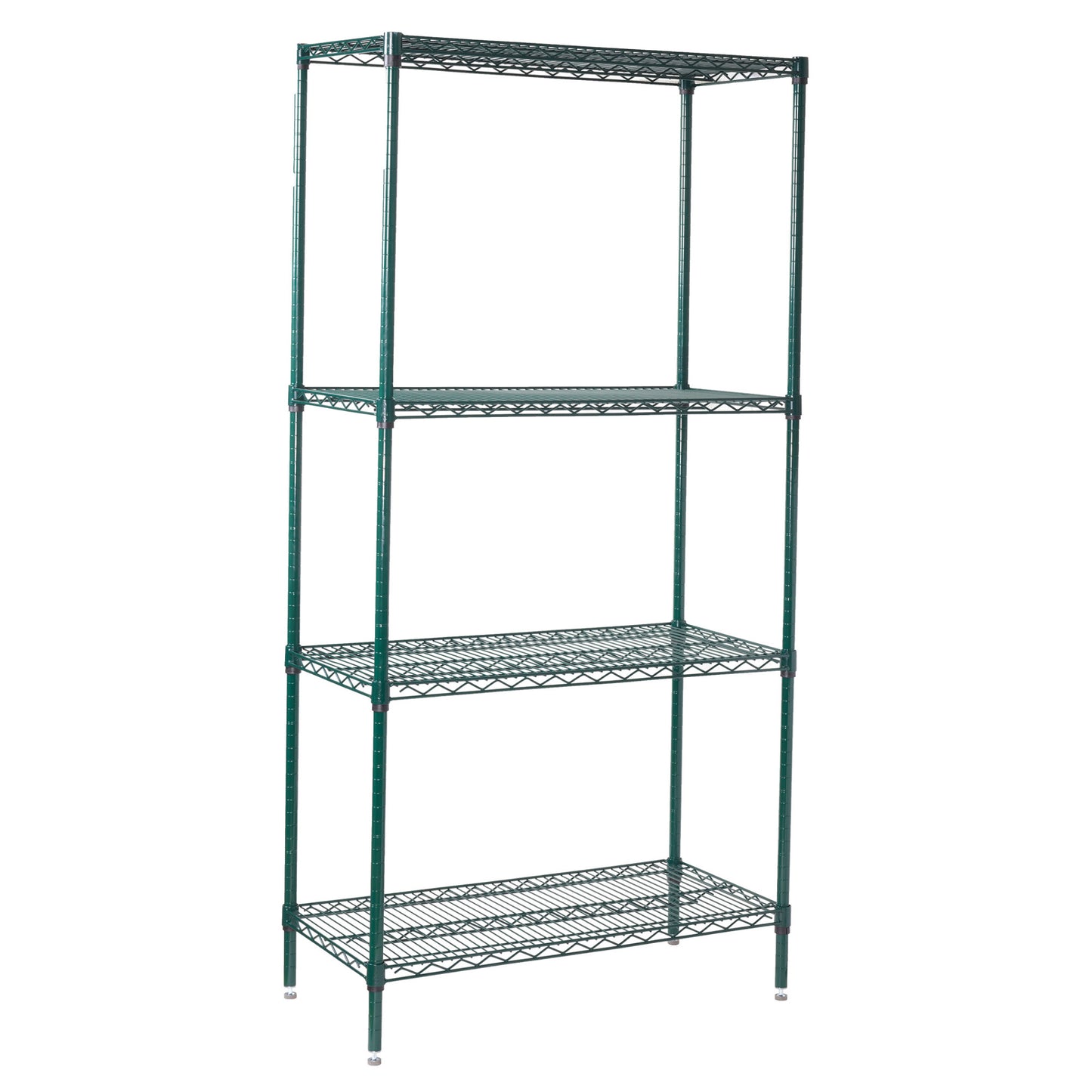 VEXS-2436 - 4-Tier Wire Shelving Set, Epoxy-Coated - 24" x 36"
