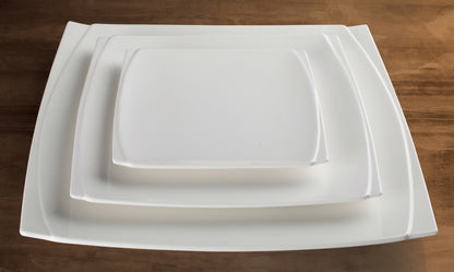 WDP009-103 - 14"Sq Porcelain Square Plate, Bright White, 6 pcs/case