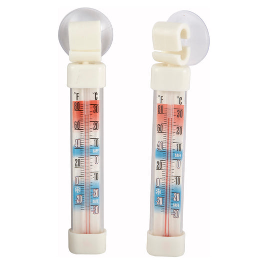 TMT-RF1 - Refrigerator/Freezer Thermometer, Suction Cup, 2 Pack