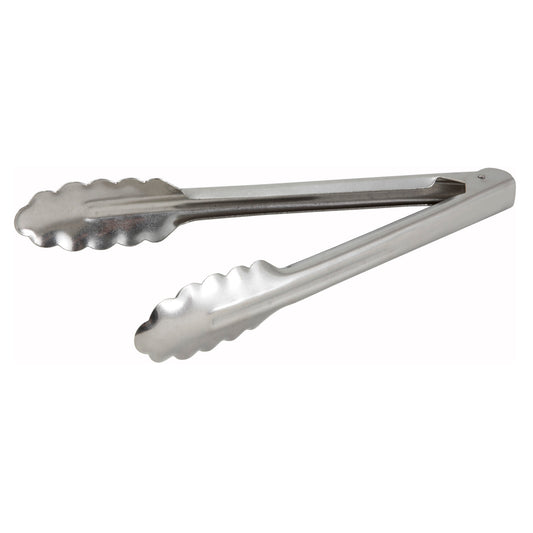 UT-9 - Stainless Steel Utility Tongs, Heavyweight - 9"