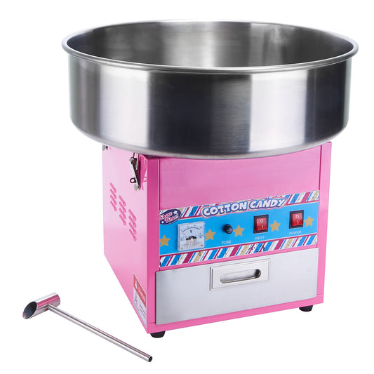 Show Time Cotton Candy Machine, 20.5" Stainless Steel Bowl, 1080W