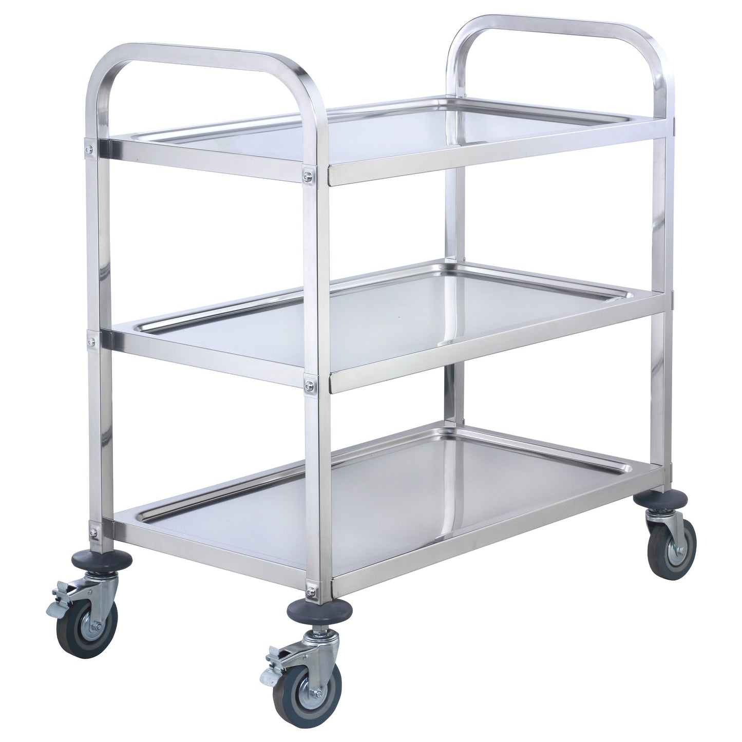 Stainless Steel Trolley, 3 Tiers - 30" x 16" x 33"