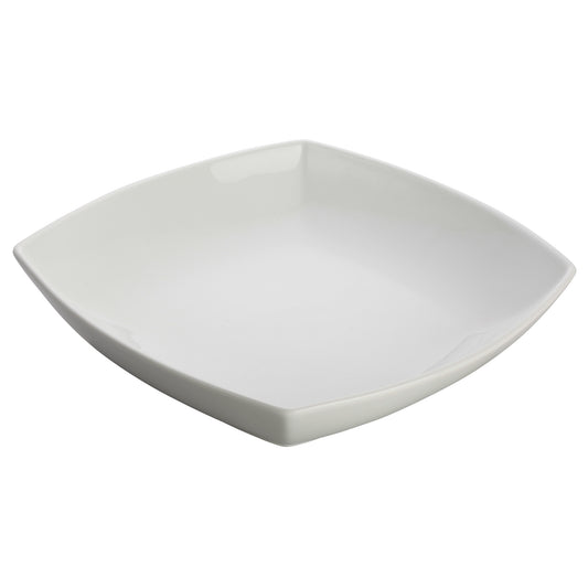 10"Sq Porcelain Square Bowl, Bright White, 12 pcs/case