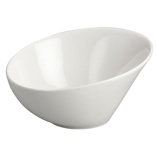 6-1/2"Dia. Porcelain Angled Bowl, Creamy White, 36pcs/case