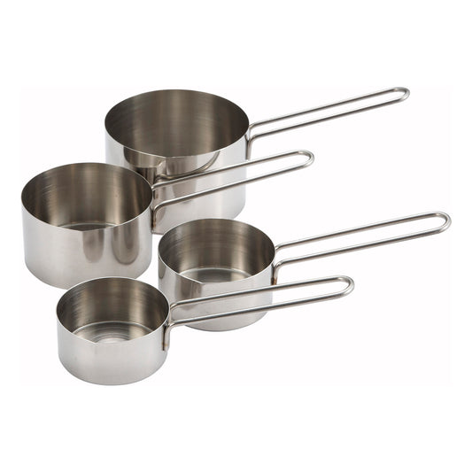 Measuring Cup Set, 4pcs, Wire Handle, Stainless Steel