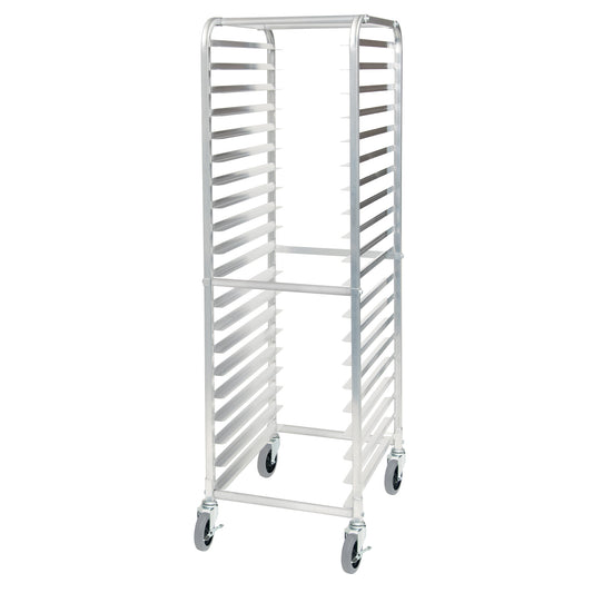 20-Tier Economy End-Load Sheet Pan Rack with Brakes - 3" Spacing