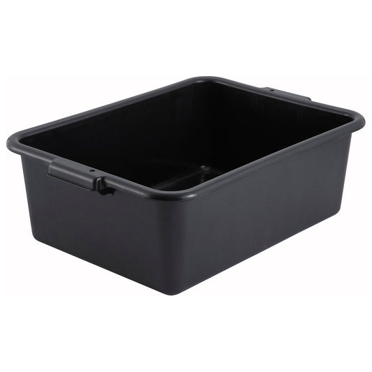 Standard Weight Polypropylene Dish Box, 7" Depth - Black