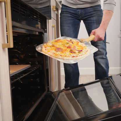 KCH-08435 - Old Stone Aluminum Pizza Peel with Folding Handle, 12" x 14"