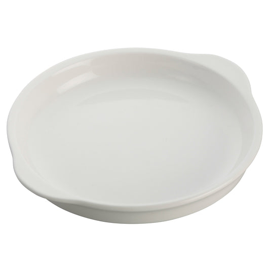 11" Porcelain Round Dish, Bright White, 12 pcs/case