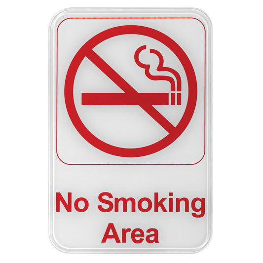 Information Sign, 6"W x 9"H - No Smoking Area