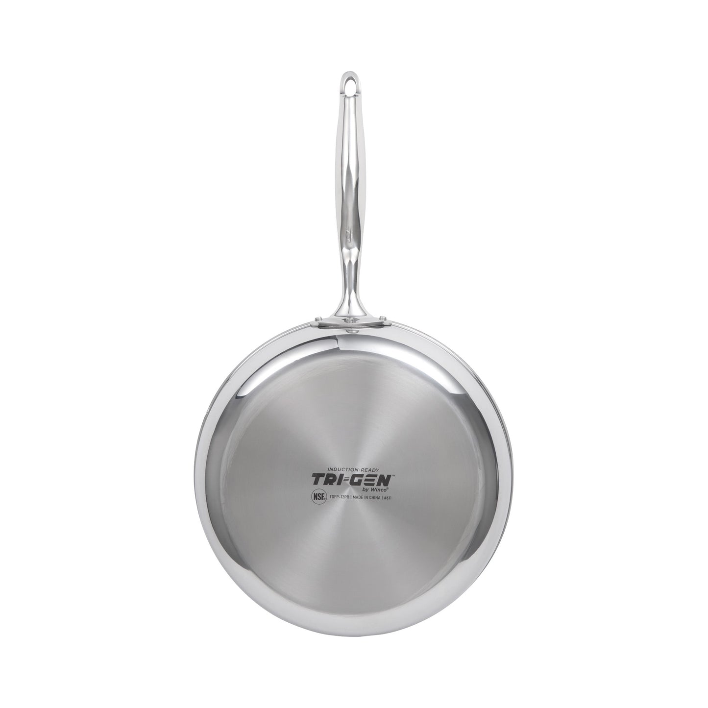 TGFP-12PR - TRI-GEN, 12" Fry Pan, Pro-Release Non-Stick, Tri-ply, Induction Ready, 18/8 SS, NSF, PFAS-Free