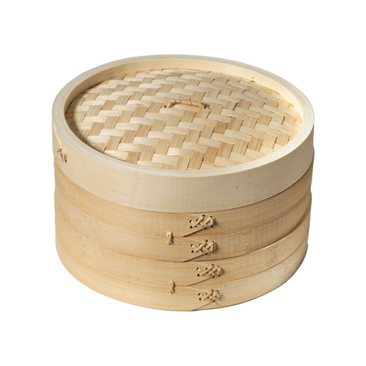 J26-0013 - Joyce Chen 2-Tier Bamboo Steamer Baskets, 10"