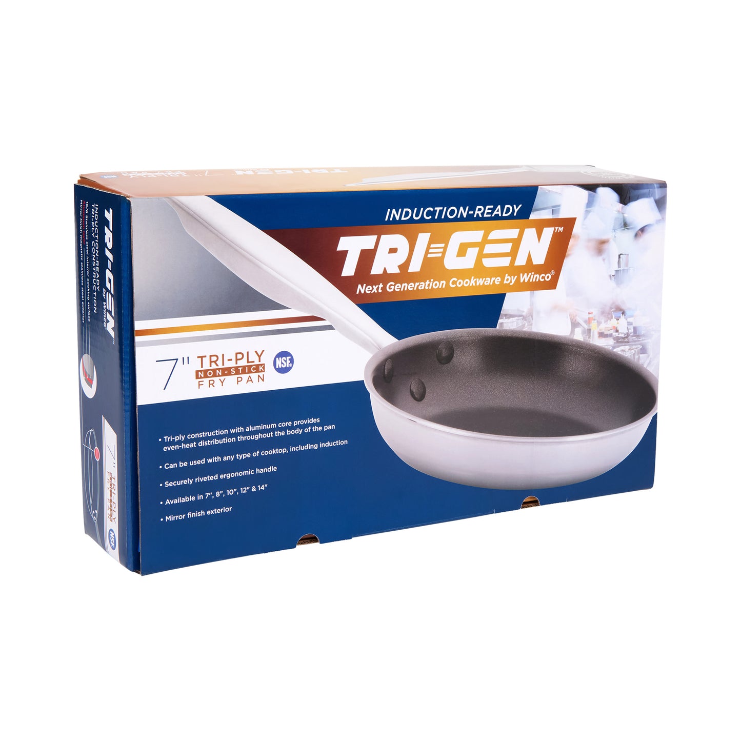 TGFP-7NS - Tri-Gen Tri-Ply Stainless Steel Fry Pan, Non-Stick - 7" Dia