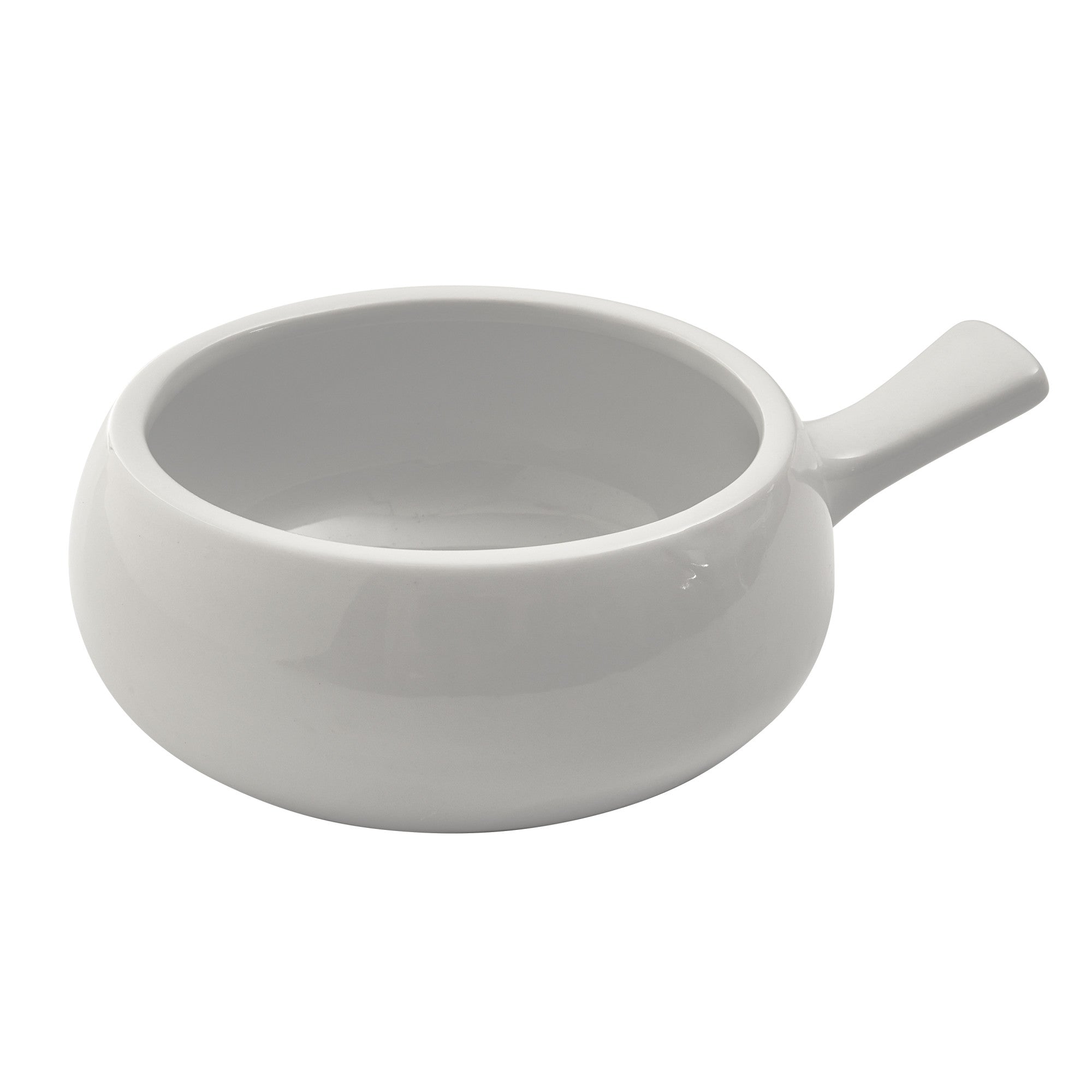 OSC-16 - Porcelain Onion Soup Crock with Handle, 16 oz - White (24