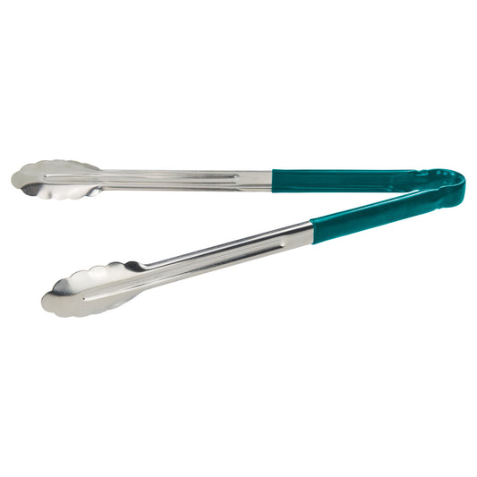 Heavy-Duty Utility Tongs with Plastic Handle - 16", Green