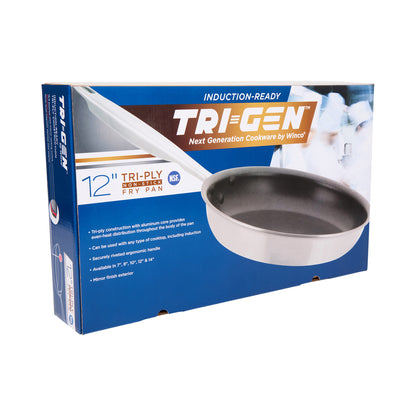 TGFP-12NS - Tri-Gen Tri-Ply Stainless Steel Fry Pan, Non-Stick - 12" Dia