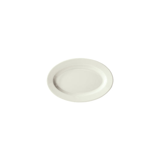 BPO-938-AW - Birkhall Porcelain Rolled Edge Platter, 9-3/8"L x 6-1/8"W x 3/4"H - American White (24 Pieces/Case)
