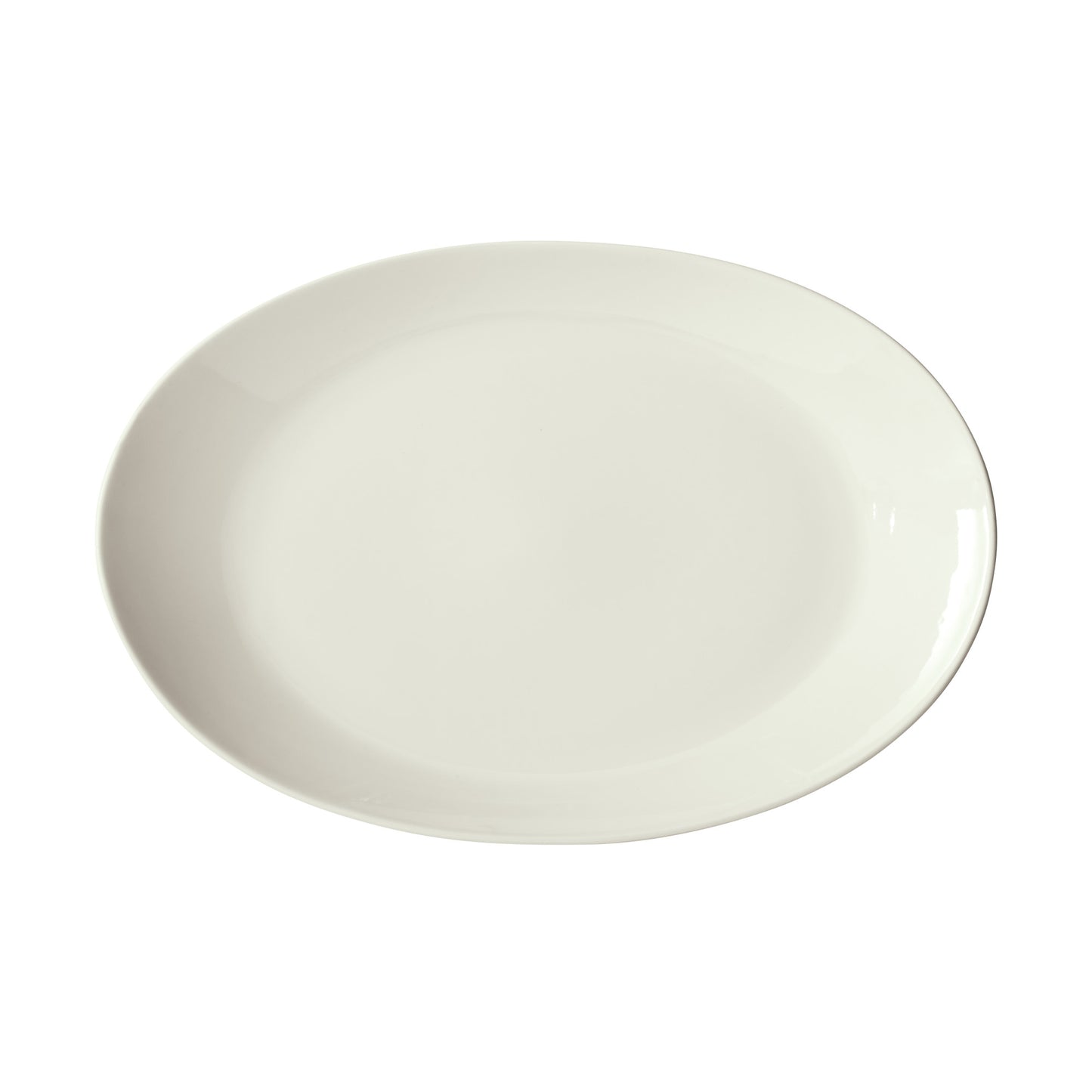 OKP-11PL-AW - Brechia Porcelain Coupe Oval Platter, 11"L x 7-7/8"W x 1-1/2"H - American White (12 Pieces/Case)
