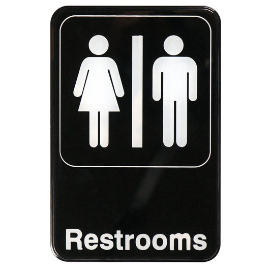 Information Sign, 6"W x 9"H - Restrooms