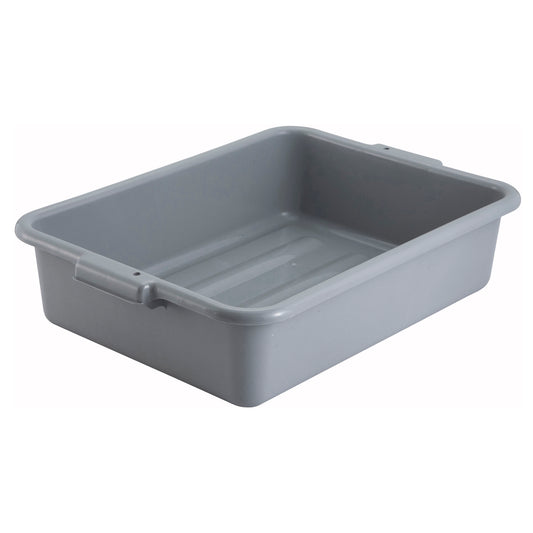Standard Weight Polypropylene Dish Box, 5" Depth - Gray