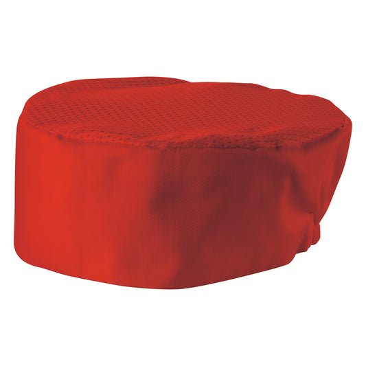 Ventilated Pillbox Hats - Red, Large
