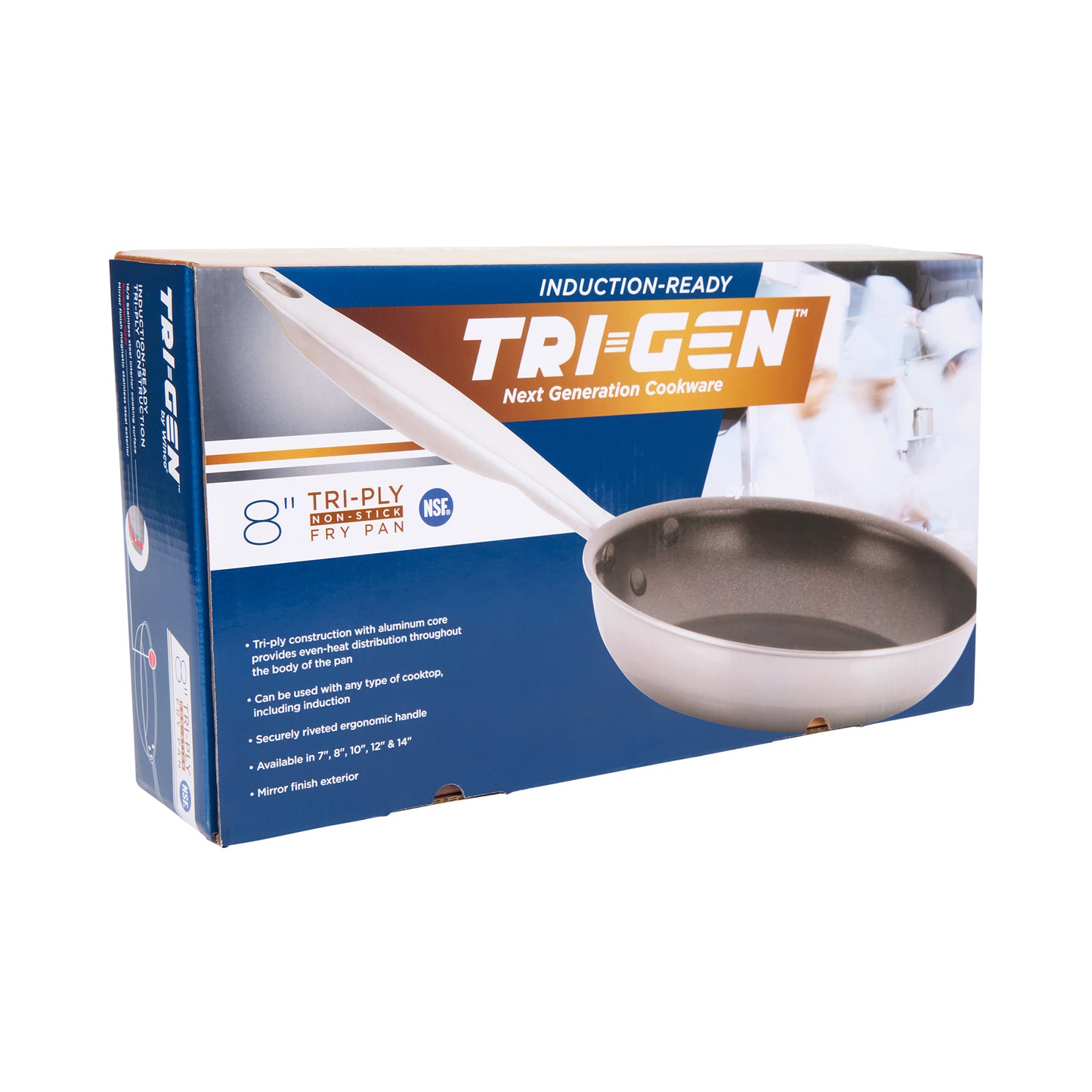 TGFP-8NS - Tri-Gen Tri-Ply Stainless Steel Fry Pan, Non-Stick - 8" Dia