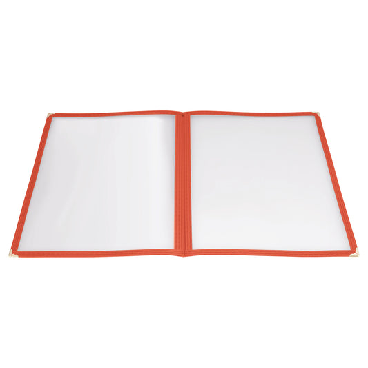 Book-Fold Double Panel Menu Cover - Red, 9-3/8 x 12-1/8