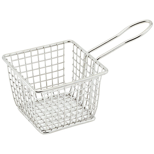 Mini Serving Basket - Square, 4"L x 4"W x 3"H