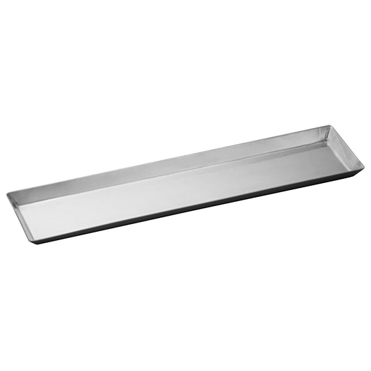 Stainless Steel Long Serving Tray, 14-1/8"L - 3-1/2"