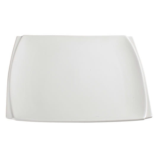 10-1/2"Sq Porcelain Square Plate, Bright White, 12 pcs/case