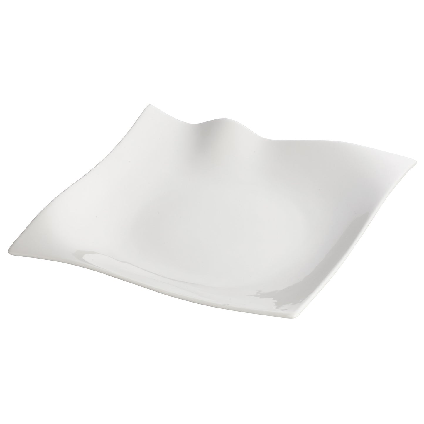 9"Sq Porcelain Square Plate, Bright White, 12 pcs/case