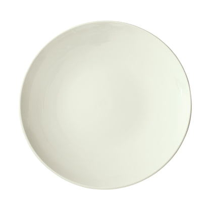 OKP-14-AW - Brechia Porcelain Coupe Plate 14" dia - American White (4 Pieces/Case)