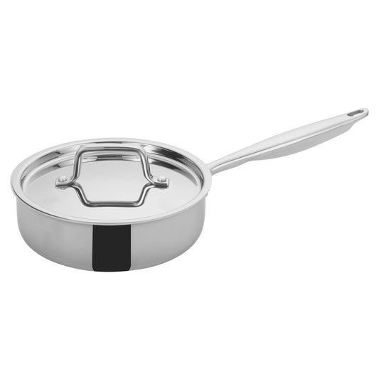 Tri-Gen Tri-Ply Stainless Steel Sauté Pan with Cover - 2 Quart