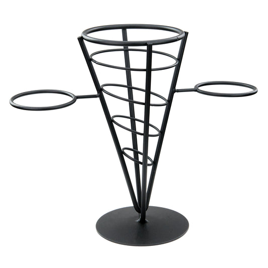 Single Cone French Fry Holder, Black Wire
