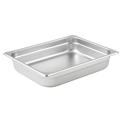 SPJM-202 - Anti-Jam Steam Pan, 24 Gauge Stainless Steel - Half, 2-1/2"