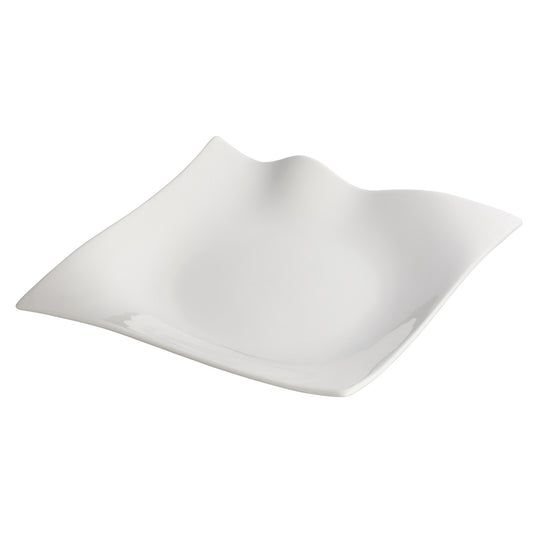 10"Sq Porcelain Square Plate, Bright White, 12 pcs/case