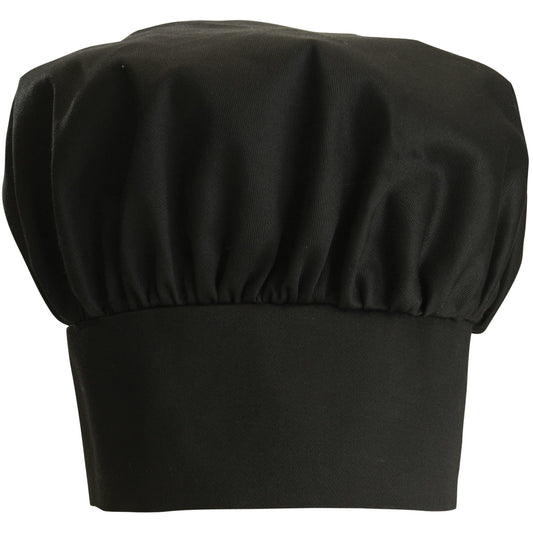 Chef Hat, Velcro Closure - Black