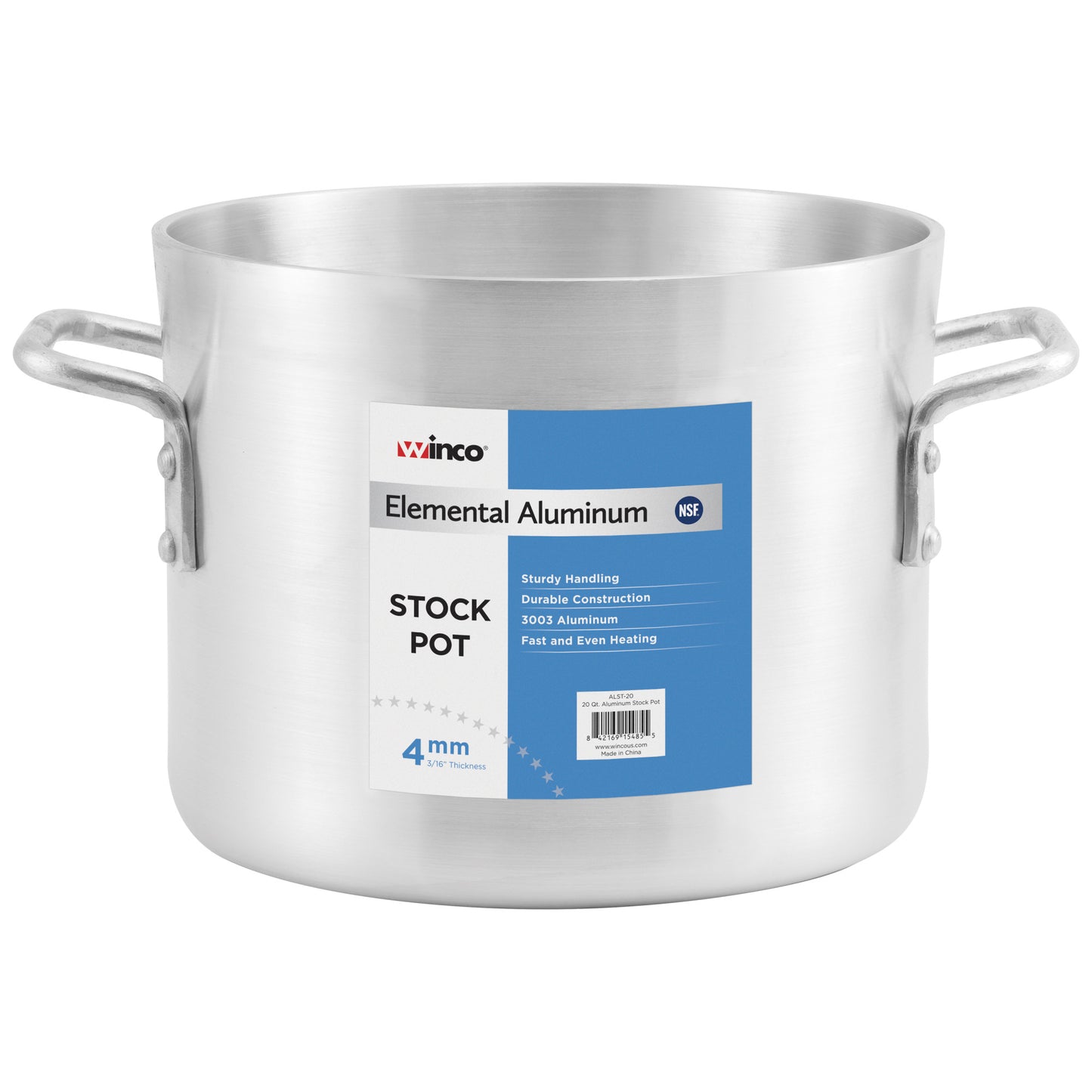 Elemental 4mm Aluminum Stock Pot - 8 Quart