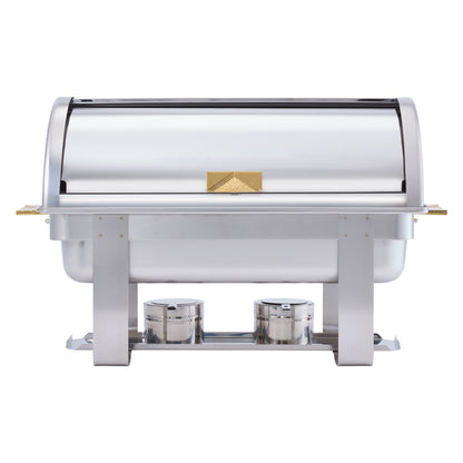 C-5080 - Dallas 8 Quart Chafer, Roll-Top, Stainless Steel
