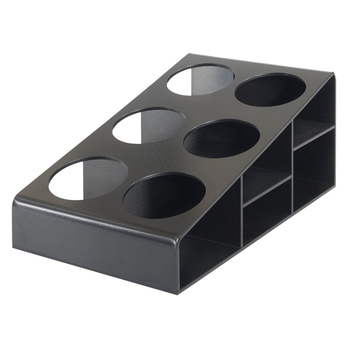 SBO-6C - Syrup/Condiment Bottle Organizer, 6-Compartments, Black