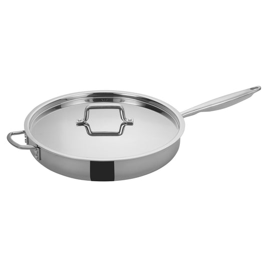 Tri-Gen Tri-Ply Stainless Steel Sauté Pan with Cover - 7 Quart