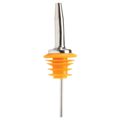 PPM-6 - Oversized Metal Pourer, Tapered Spout, Yellow Plastic Stopper