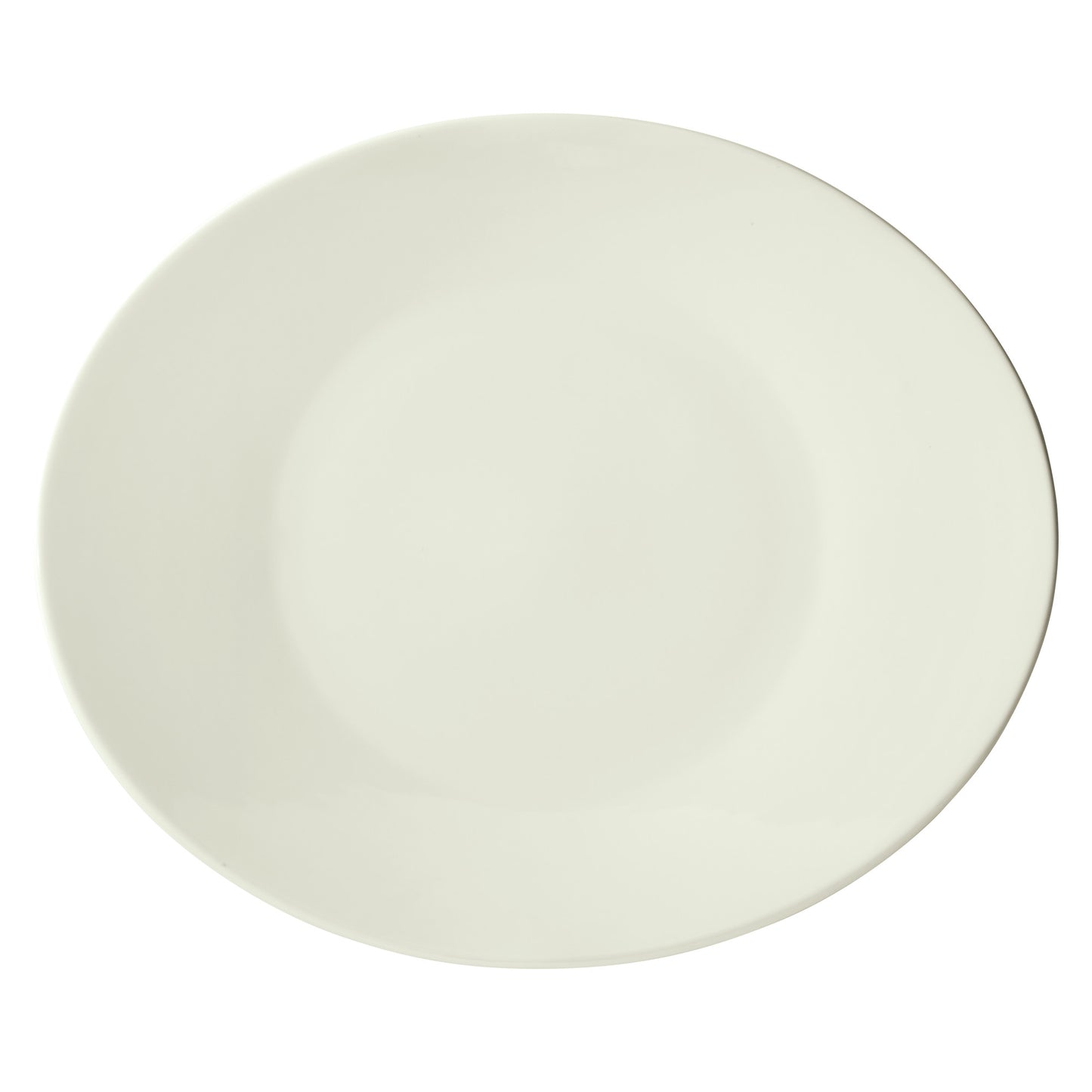 OKP-13PL-AW - Brechia Porcelain Coupe Oval Platter, 13"L x 11-3/8"W x 1-1/2"H - American White (12 Pieces/Case)