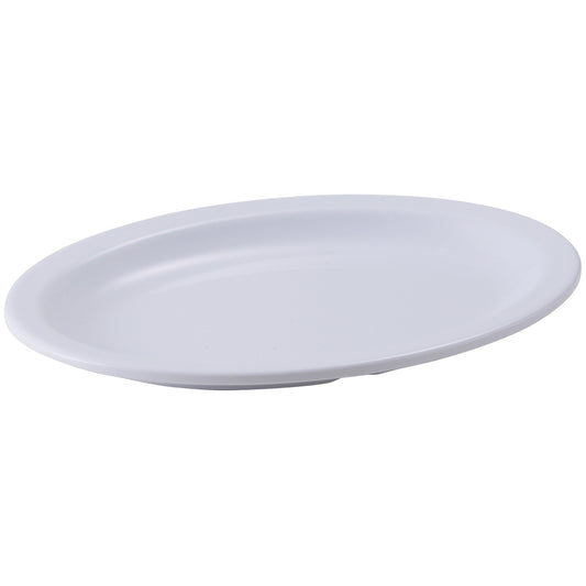 Melamine 9-3/4" x 6-3/4" Oval Platter - White